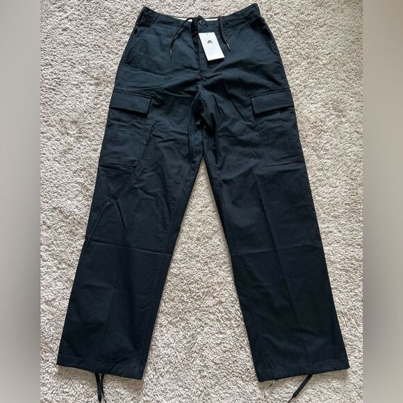 NIKE SB Kearny Skate Cargo Pants Black Straight Leg Loose Fit - Picture 9 of 15